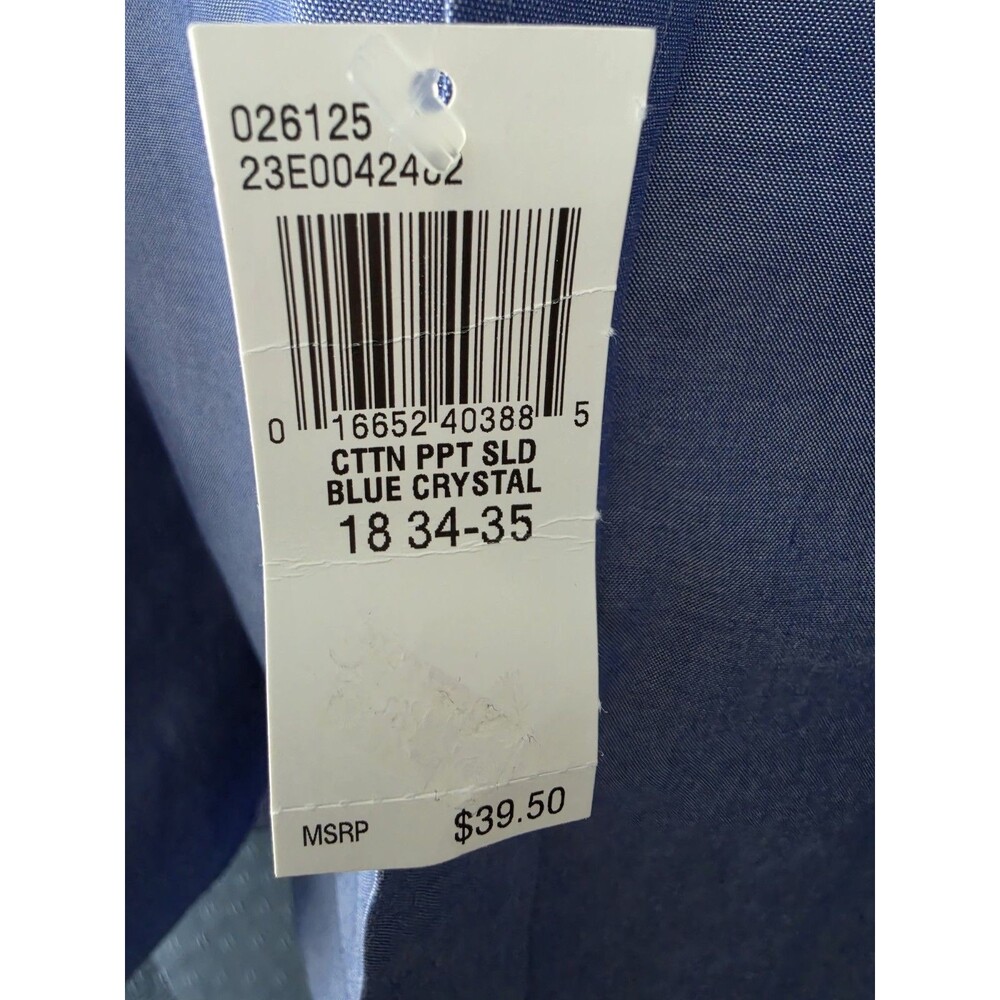 Izod Men's 2XL Long Sleeve Button Shirt Blue - Picture 4 of 11